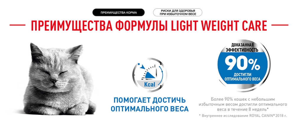 преимущества корма RC Light Weight Care преимущества корма RC Light Weight Care