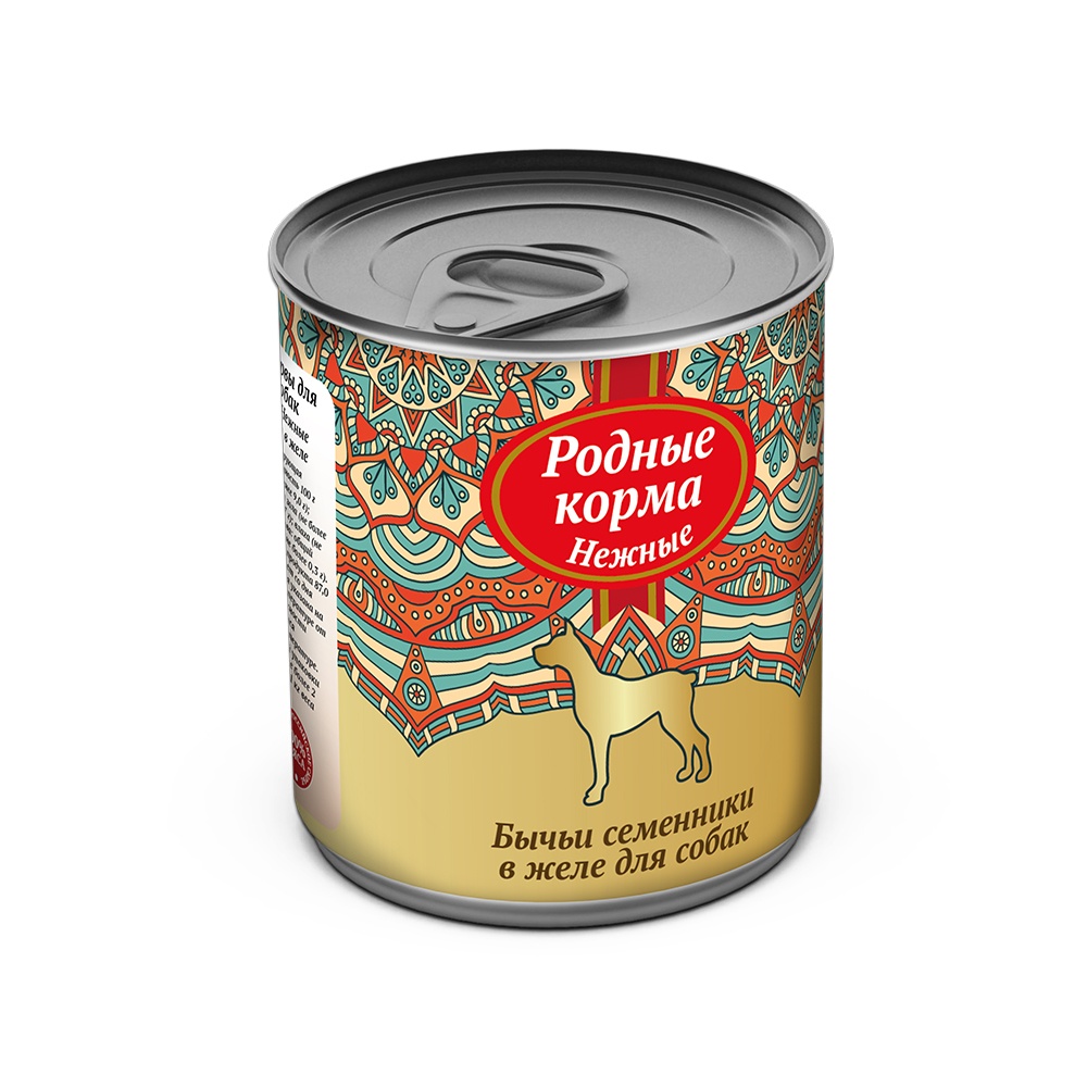 Консервы для собак, бычьи семенники в желе