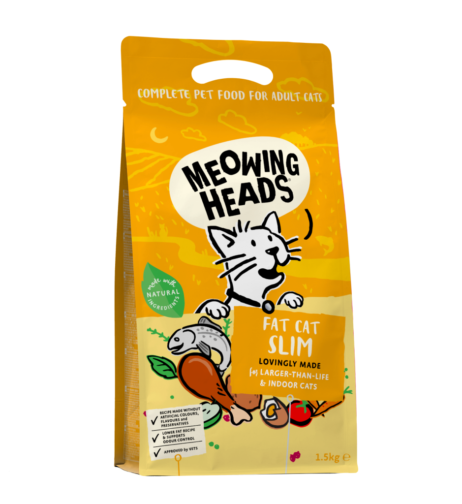 Корм Meowing Heads для кошек с избыточным весом, с курицей и лососем "Худеющий толстячок".png