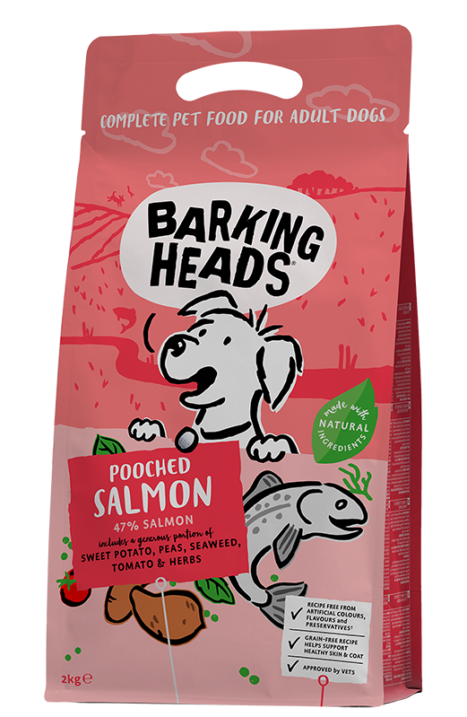 Корм Barking Heads беззерновой корм для собак, с лососем и картофелем "Мисочку оближешь".png